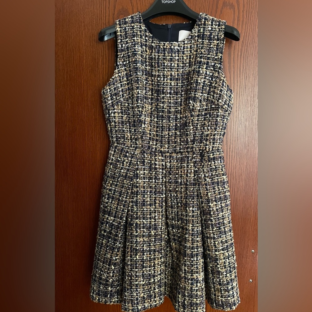 Gal meets glam cap sleeve plaid dress size 0